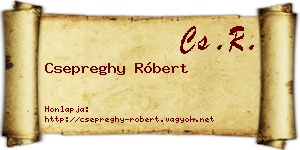 Csepreghy Róbert névjegykártya