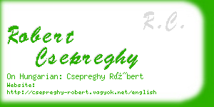 robert csepreghy business card